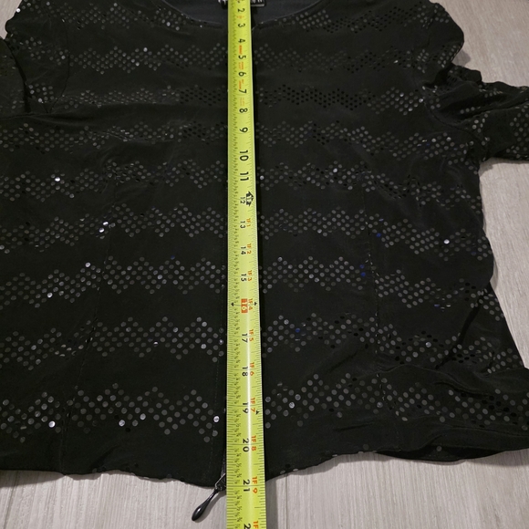Joseph Ribkoff Black Sequin Zip-Up Jacket - Picture 6 of 6